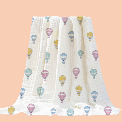 Baby des Drucken100%cotton wickeln gesponnene Frauen-Freizeit zufälliges 40S drei Schichten, die Kinder umfassendes Krepp Guze-Gewebe bedecken