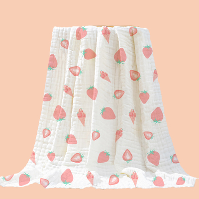 Baby des Drucken100%cotton wickeln gesponnene Frauen-Freizeit zufälliges 40S drei Schichten, die Kinder umfassendes Krepp Guze-Gewebe bedecken