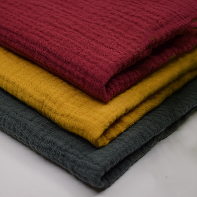 156X120 kräuseln Gauze Fabric 40SX40S organischer Gauze Blanket No Flurescent Agant