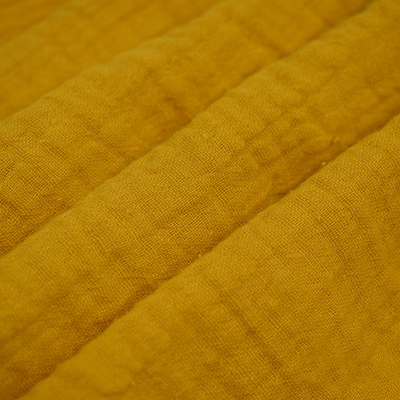 Garn färbte gelbes Gauze Fabric Crinkle Double Gauze-Gewebe des Krepp-130GSM