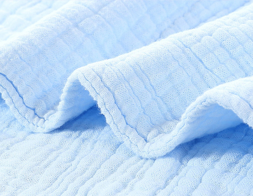 Blaue Windung Gauze Fabric By The Yard sechs Schichten wickeln Gauze Fabric