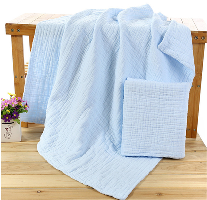 Blaue Windung Gauze Fabric By The Yard sechs Schichten wickeln Gauze Fabric