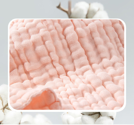 Kein Leuchtstoffvertreter 58" kräuseln Gauze Fabric Gauze Receiving Blanket 180GSM