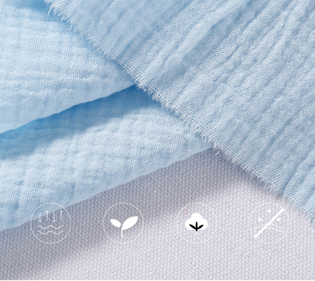 Sechs Schicht-natürliche Krepp-Gauze Fabric No Flurescent Agent-Haut freundlich