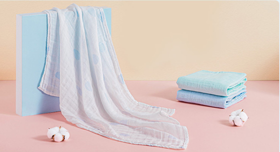 Safe gesponnene blaue modale Festigkeit Greller Farbe Gauze Towelss 100% des Baby-30S