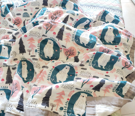 Kundenspezifischer natürlicher Druck-Gauze Baby Fabric 180GSM widerstehen ultravioletten Strahlen