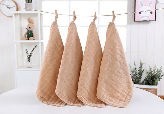 Anti- statisches 175X135 gesponnenes Baumwoll-Gauze Fabric Brown Tan Gauze-Gewebe