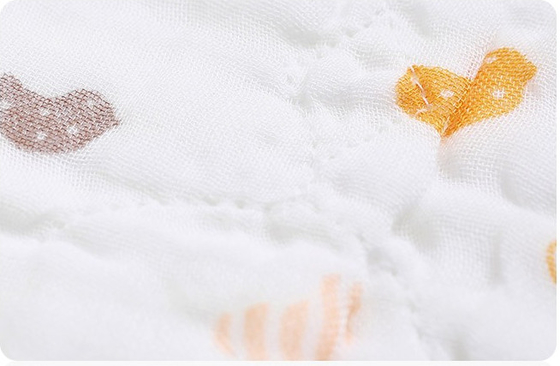 Gelöstes vierlagiges Druck-Baby-Decken-weiches Gefühl Gauze Fabrics 220GSM