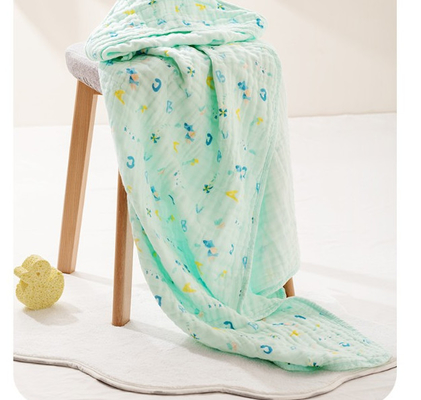Gekämmte Blumen-Gauze Fabric 6 Schicht Gauze Blanket No Chemical der Baumwolle-40S
