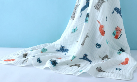 Sichere freundliche Baumwollblase Gauze Fabric Eco die 4 Schicht-Baumwolle wickeln Stoff