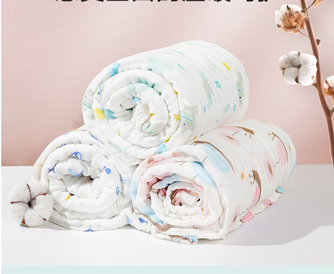 Die drei Schicht-Gewohnheit druckte Gauze Fabric