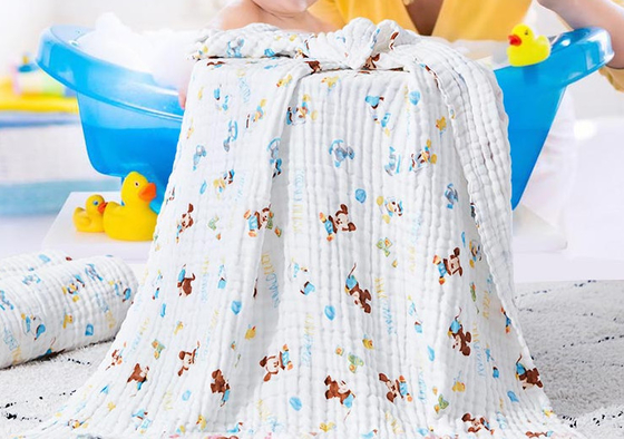 Tier- Druck gesponnenes Krepp Druck-flaumiges bequemes Gauze Fabric-100m/Rolle