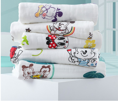 Tier- Druck gesponnenes Krepp Druck-flaumiges bequemes Gauze Fabric-100m/Rolle