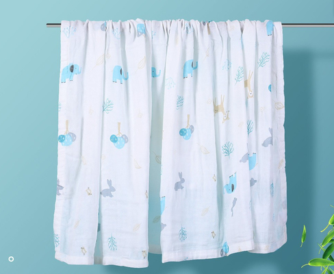 Vierlagiger Druck-Gauze Fabric 53 Zoll-Breiten-weiches Baby-Gewebe