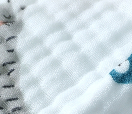 Die drei Schicht-Gewohnheit druckte Gauze Fabric