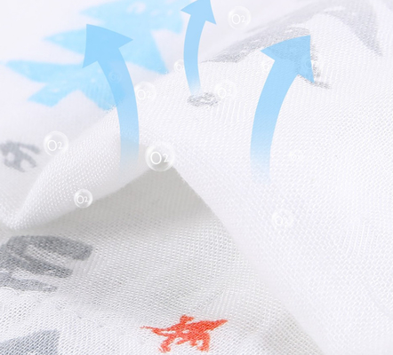 57 Zoll 58 bewegen weißes Gauze Cotton Fabric Children Clothing-Bettwäsche-Tuch Schritt für Schritt fort