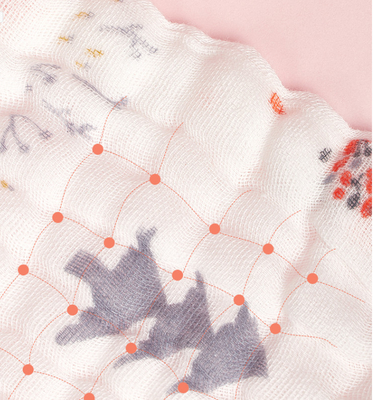 Bequeme farbige neugeborene Decke Gauze Fabric Three Layer Kidss