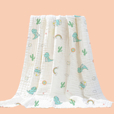 Baby des Drucken100%cotton wickeln gesponnene Frauen-Freizeit zufälliges 40S drei Schichten, die Kinder umfassendes Krepp Guze-Gewebe bedecken
