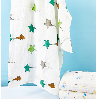 Einfaches Druckdoppeltes Gauze Fabric By The Metre wickeln umfassendes nicht reizendes 120X120