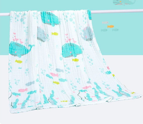 Grüne und gelbe Frucht kopiertes Baby Gauze Blankets Gauze Fabrics 220GSM