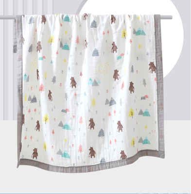 Klares Muster gekämmte Schicht Gauze Fabric Infants Cover Wrap der Baumwolle4