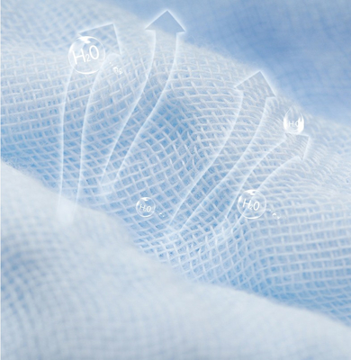 Festigkeits-färbendes Blau 58" Baumwollblasen-Gauze Fabric By The Yard-antibakterielles Mittel