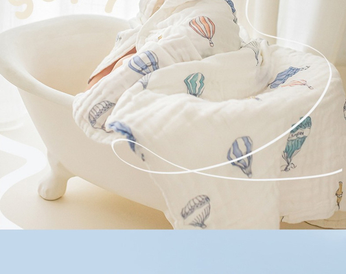 sechs Schicht 110X110 40S druckte Baumwoll-Gauze Fabric-Speichel-Tuch für Babys