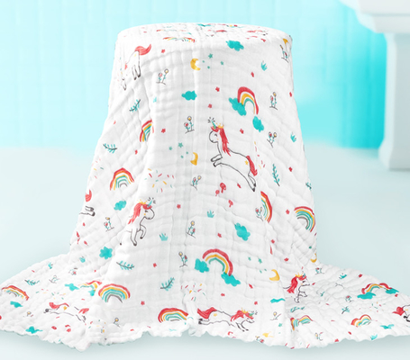 250GSM kräuseln 6 Schicht-Gauze Fabric Lovely Pattern Moisture-Absorbieren
