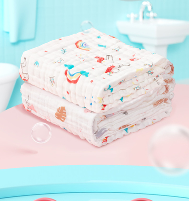 Gekämmte Baumwollmehrschichtige Windung Gauze Blanket Soft Gauze Fabric