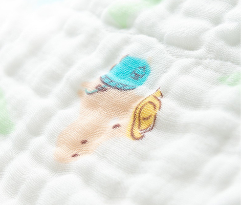 sechs Schicht 110X110 40S druckte Baumwoll-Gauze Fabric-Speichel-Tuch für Babys