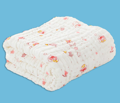 Ordnen Sie mehrschichtige Krepp-Baumwoll-Gauze Fabrics Saliva Towel For-Babys