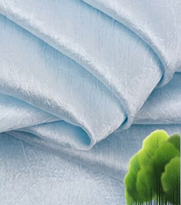 110 g/m² Satin-Crinkle-Stoff – leichtes seidenartiges Polyester mit Crinkle-Textur für elegante Kleider