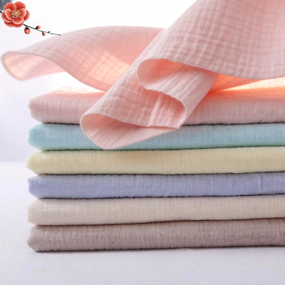 100% Baumwolle, doppelter Spinnstoff. Baby-Muslin-Stoff. Baumwolle, Spinnstoff
