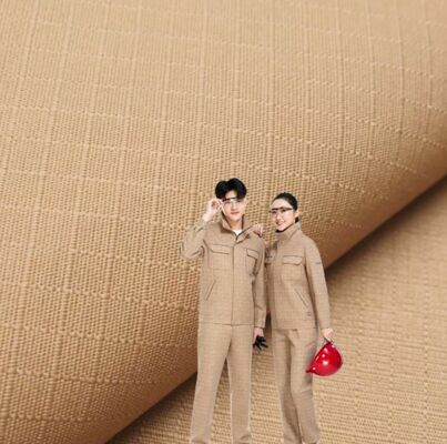 230gsm CVC Ripstop Workwear Fabric with 60%Cotton 40%Polyester Blend and Ripstop Check Construction for Enhanced Durability