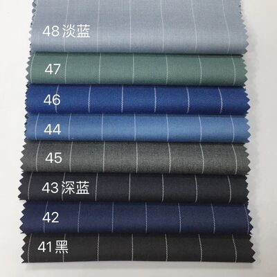 Polyester Yarn-Dyed Stripe Fabric - Wrinkle-Resistant Easy-Care 230gsm Uniform Fabric for Professional Workwear