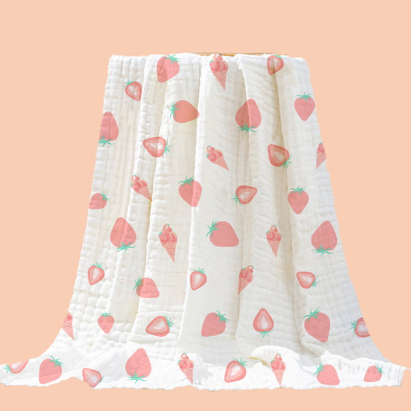 Baby des Drucken100%cotton wickeln gesponnene Frauen-Freizeit zufälliges 40S drei Schichten, die Kinder umfassendes Krepp Guze-Gewebe bedecken