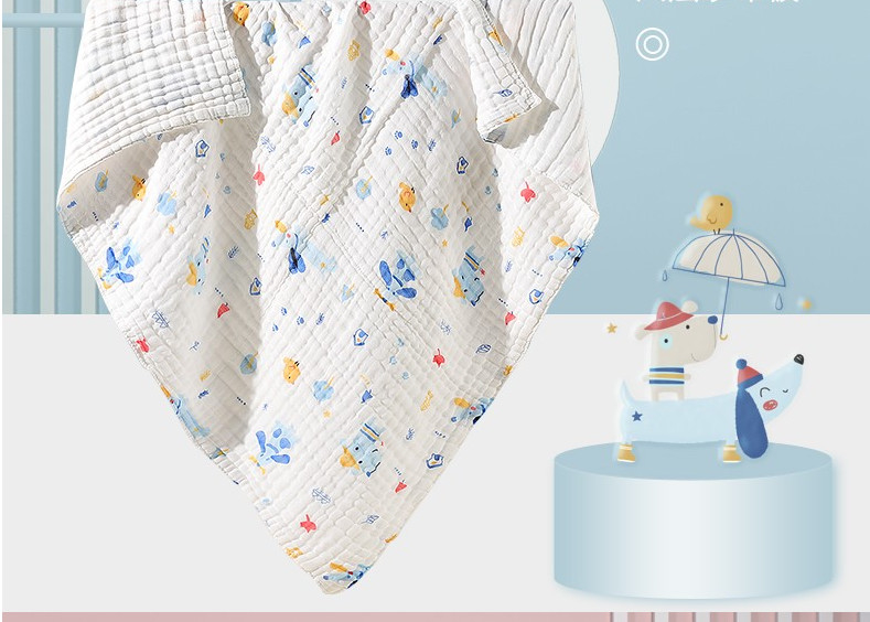 Tierdruckbiobaumwolle-Gauze Fabric Swaddle Wrap For-neugeborenes stützbares
