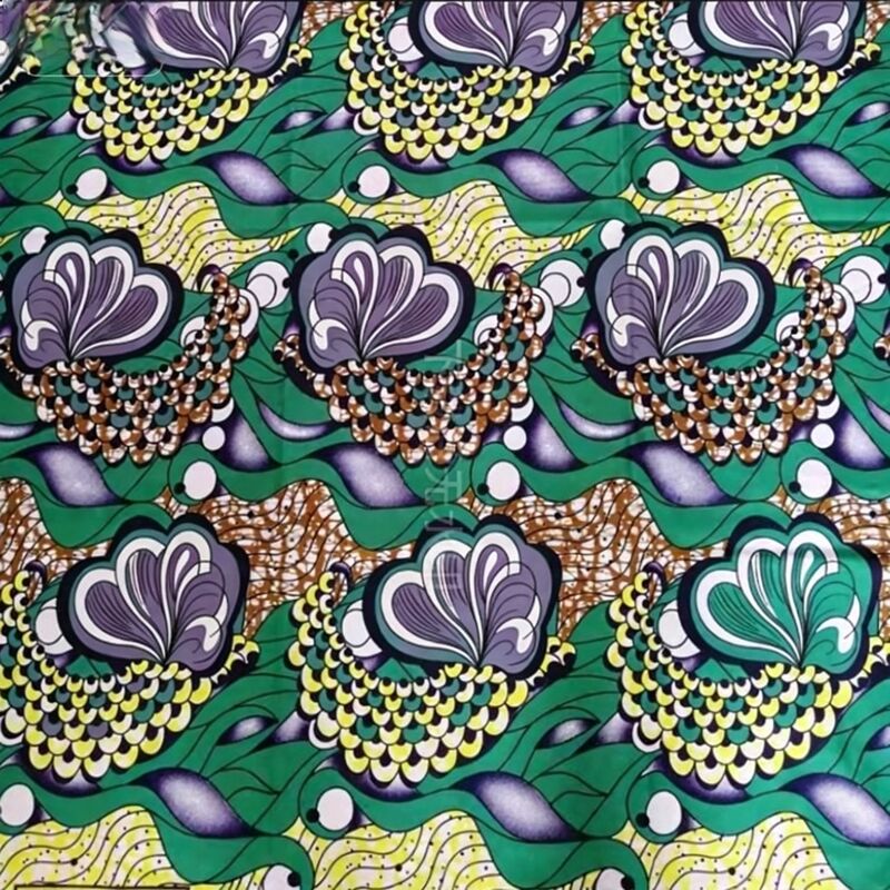 Premium 100% Baumwolle afrikanischer Wachs Druckstoff mit lebendigen Farben und 115cm Breite