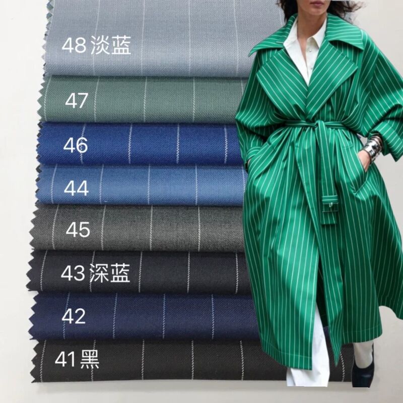 80% Polyester 20% Rayon 164gsm Yarn-Dyed Stripe Uniform Fabric for Professional Workwear